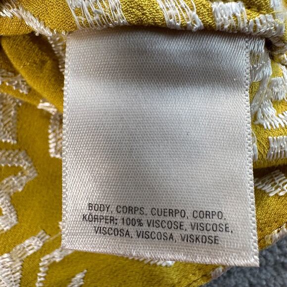 Anthropologie Floreat Anesu One-Shoulder Top Womens Small Strappy Cropped Yellow - Picture 6 of 7